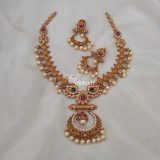 Elegant Necklace with Chandbali Earrings