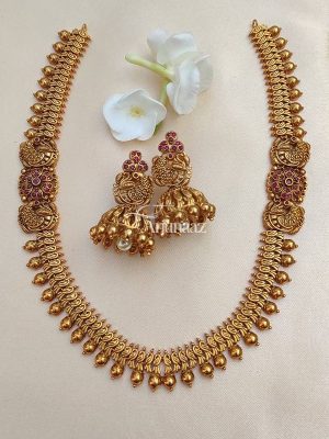 Grand Peacock Mugappu Necklace
