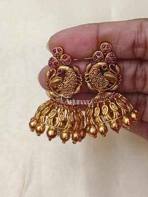 Grand Peacock Mugappu Necklace