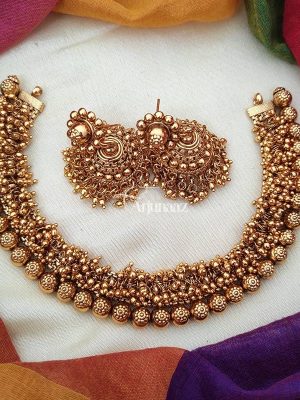 Trendy Golden Beads Loreal Necklace