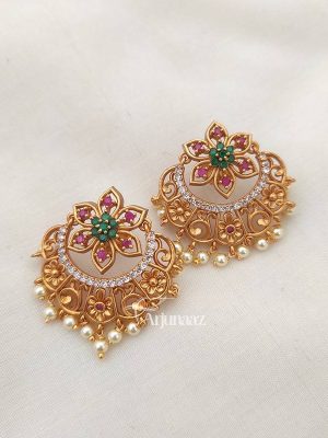 Beautiful Flower Design Ear Studs