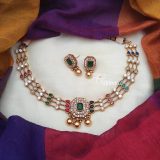 Beautiful Gold Replica Navarathna Necklace
