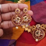 Beautiful Peacock Design Lakshmi Coin Necklace