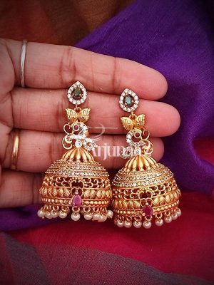 Imitation Long AD Peacock Jhumka