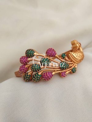 Traditional Wear CZ Stone Peacock Bracelet