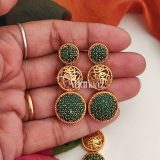 Designer Trendy Wear Green Color Stone Necklace