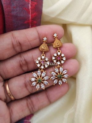 Imitation Flower Design Two Layer Necklace