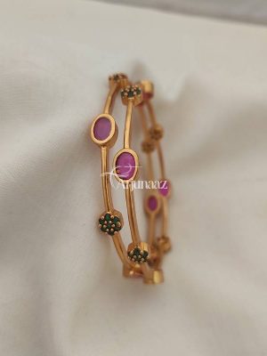 Imitation Flower Design Bangles