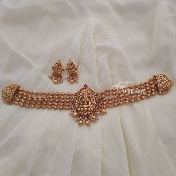 Antique Lakshmi Design Beads Choker