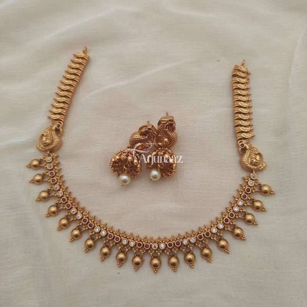 Gold Finish Light Weight Necklace