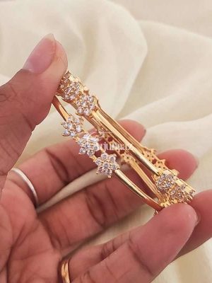 Beautiful Gold Finish Star Bangles