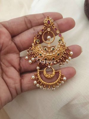 Stunning Chandbali Pearls Earrings