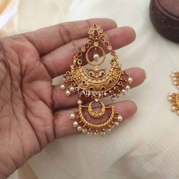 Stunning Chandbali Pearls Earrings