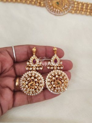 Gorgeous Golden Beads Peacock Choker