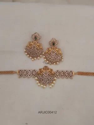 Gorgeous CZ Stone Peacock Design Choker