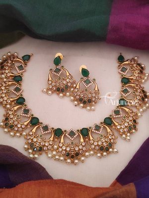 Gorgeous Green Fulll Moon Necklace