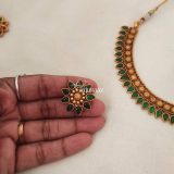 Stunning Green Mulla Muttu Design Necklace