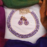 Unique Purple Stones Necklace