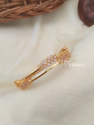 White CZ Stones Bangles