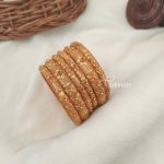 Beautiful Matte Finish Floral Bangles