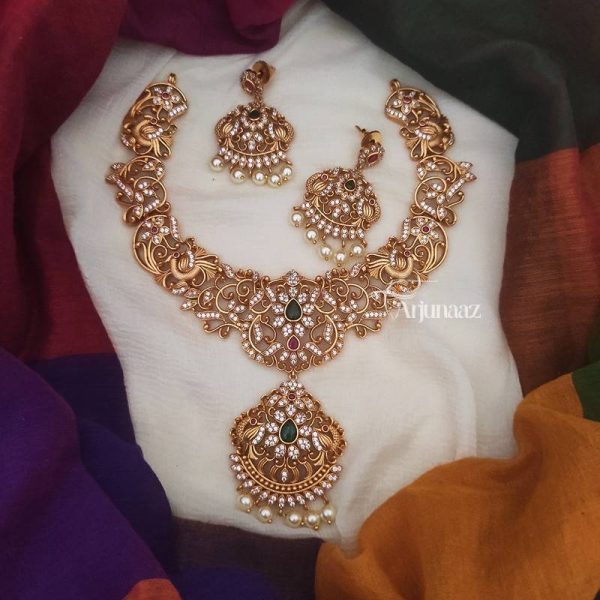 Pretty Peacock Design Necklace