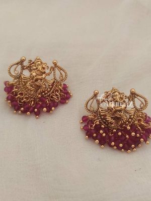 Stunning Ganesha Ruby Earrings