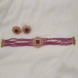 Unique Pink Crystal Choker