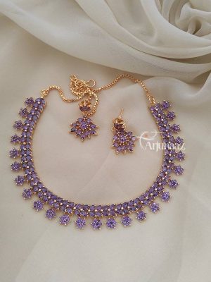 Trendy Star Purple Design Necklace
