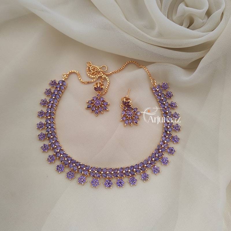 Purple Crystal Heart Necklace 2024 | favors.com