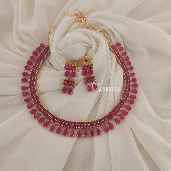 Stunning Ruby CZ Necklace