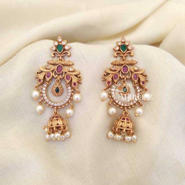 Bold Light Weight Loop Earrings  South India Jewels