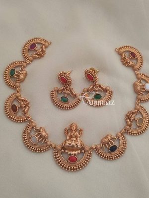 Navarathna Lakshmi Design Necklace
