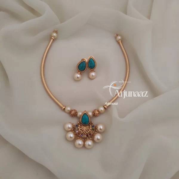 Attigai Style Torquise Blue Necklace