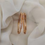 Trendy CZ Stone Matte Bangle Set