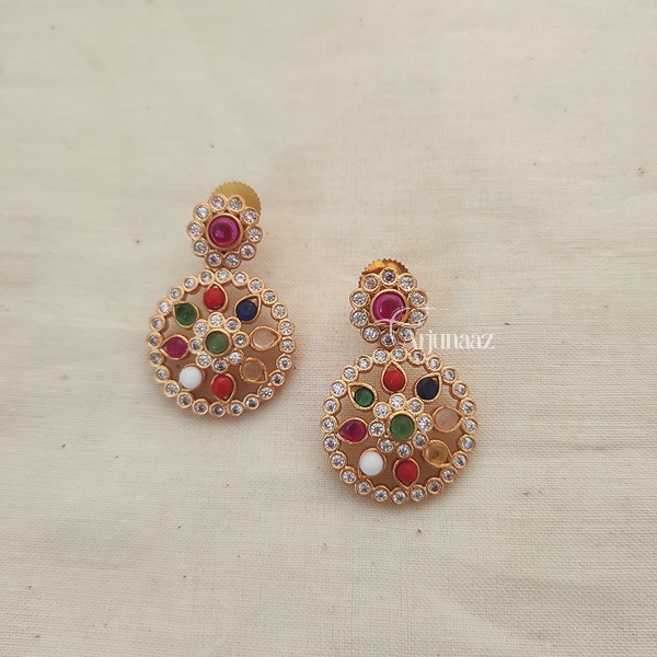 Marvelous Navarathna Design Earrings