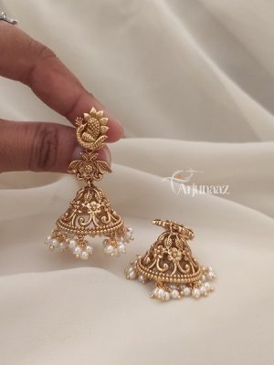 Antique Peacock Design Jhumkas