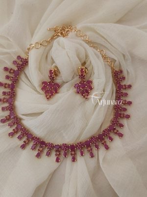 Beautiful CZ Ruby Necklace
