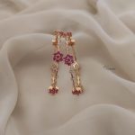 Diamond Replica White & Ruby Bangles