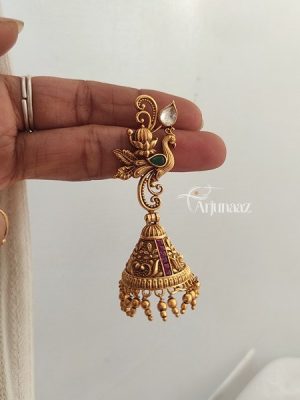 Peacock Long Design Jhumkas