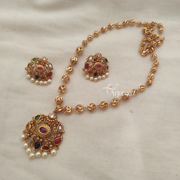 Navarathna Design Beads Necklace