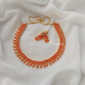 Simple Orange Tone Necklace