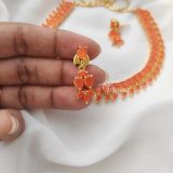 Simple Orange Tone Necklace