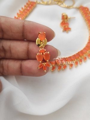 Simple Orange Tone Necklace