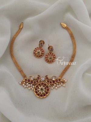 Dual Peacock Necklace Set