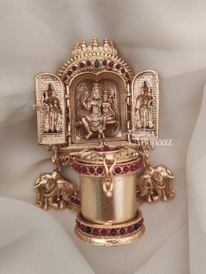 Elegant Shiva Parvathi Kumkum Box