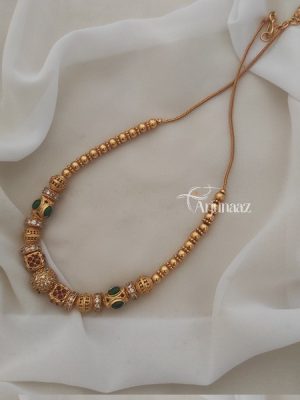 Matte Finish Beaded Necklace