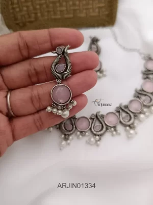 Charming German Silver Swan Necklace