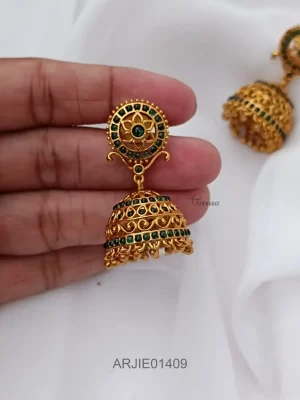 Elite Antique Matte Finish Jhumkas