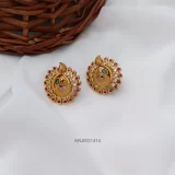Antique Finish Peacock Ear Studs