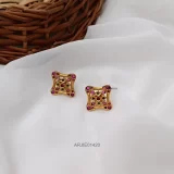 Beautiful Ruby Stones Square Stud Earrings